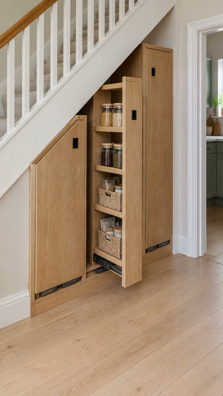 Scene from the Under-stairs pantry AI build